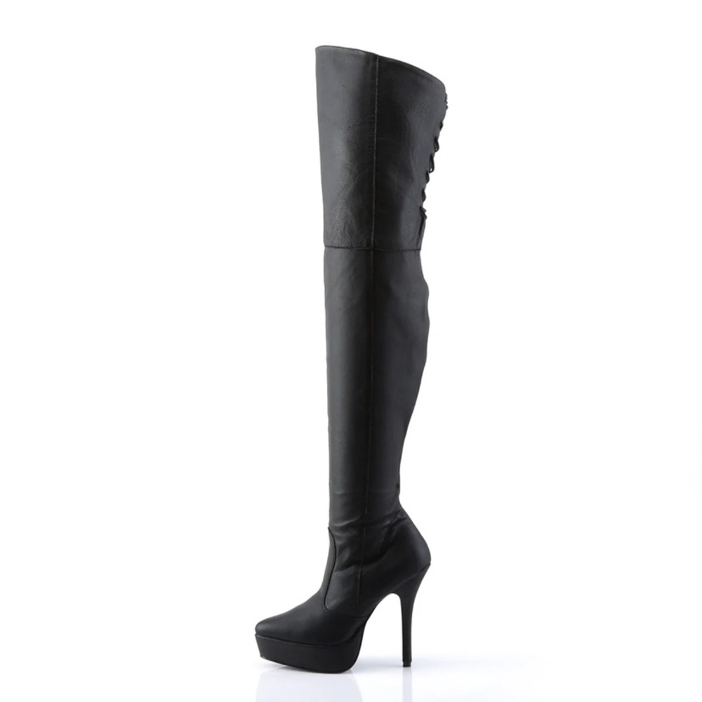 Leather Pleaser Thigh High Heels *LIKE NEW* size 10